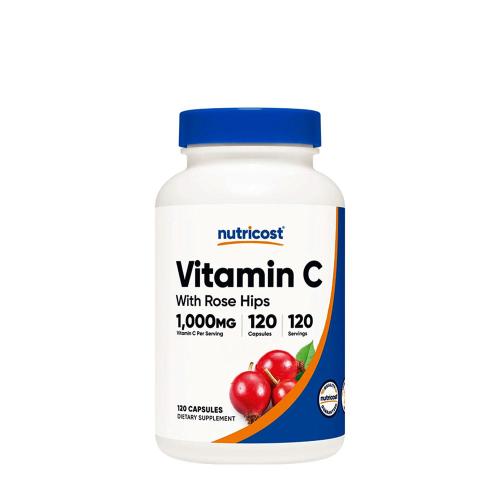 Nutricost Vitamin C with Rose Hips Capsules (120 Cápsula)