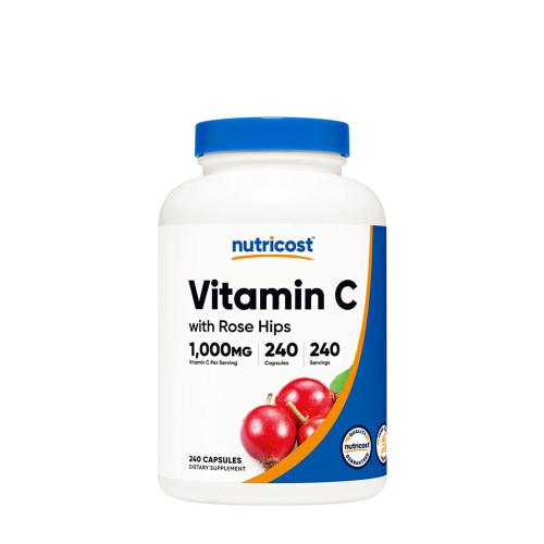 Nutricost Vitamin C with Rose Hips Capsules (240 Cápsula)