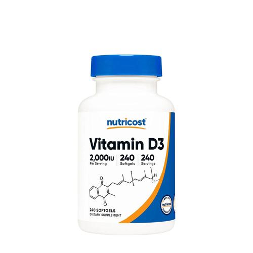 Nutricost Vitamin D3 2,000 IU (240 Cápsula blanda)