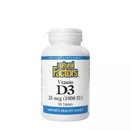 Natural Factors Vitamin D3 25 mcg (1,000 IU) (90 Tableta)