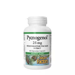  Natural Factors Pycnogenol 25 mg Pine Bark Extract (60 Cápsula)