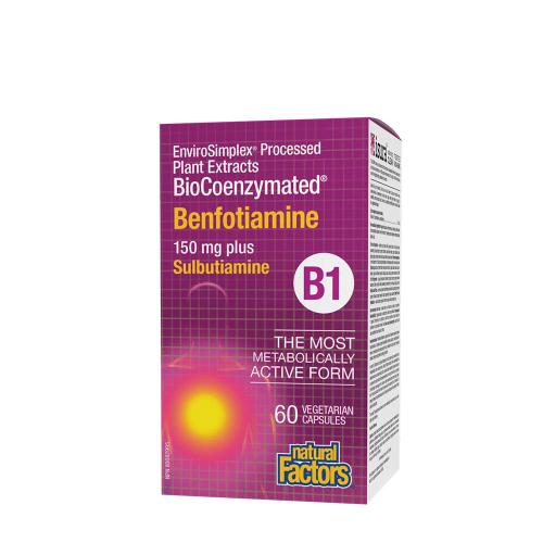 Natural Factors BioCoenzymated Benfotiamine • B1 plus Sulbutiamine (60 Cápsula)