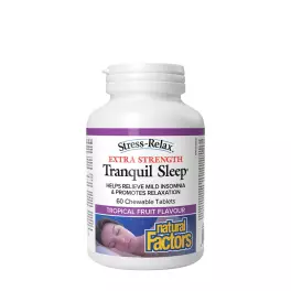   Natural Factors Tranquil Sleep Extra Strength (60 Tableta masticable, Frutas Tropicales)