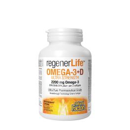   Natural Factors RegenerLife Omega-3+D Ultra Strength 2200 mg / 1000 IU (90 Cápsula blanda)