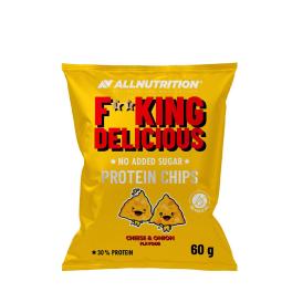   ALLNUTRITION Fitking Delicious Protein Chips (60 g, Queso y cebolla)
