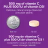 Webber Naturals Vitamin C+D3 500 mg/500 IU (200 Tableta masticable, Naranja)