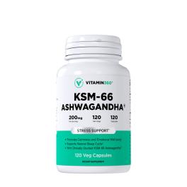   Vitamin360 KSM-66 Ashwagandha® 200 mg – Suplemento alimenticio premium con ashwagandha (120 Veg Cápsula)